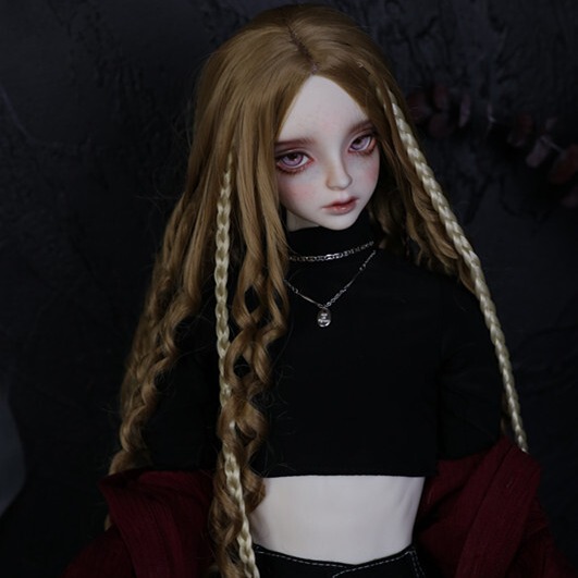 BJD Doll Wig 3 Points 4 Points 6 Points 8 Points Brown Braids Middle Parted Long Hair Curly Hair