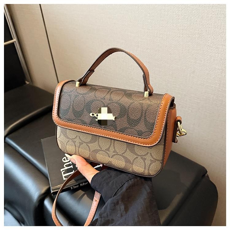 Bolsos de comercio exterior de alta gama, moda femenina, color en contraste, pequeños bolsos cuadrados, verano femenino, nuevos bolsos de mensajero, bolsos de hombro de todo fósforo impresos