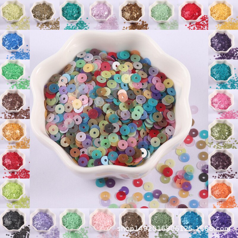 2/3/4mm oil dyed matte round middle hole sequins French embroidery PVC hand sewing DIY jewelry accessories beads 2/3/4mm oil dyed matte round middle hole sequins French embroidery PVC hand sewing DIY jewelry accessories beads