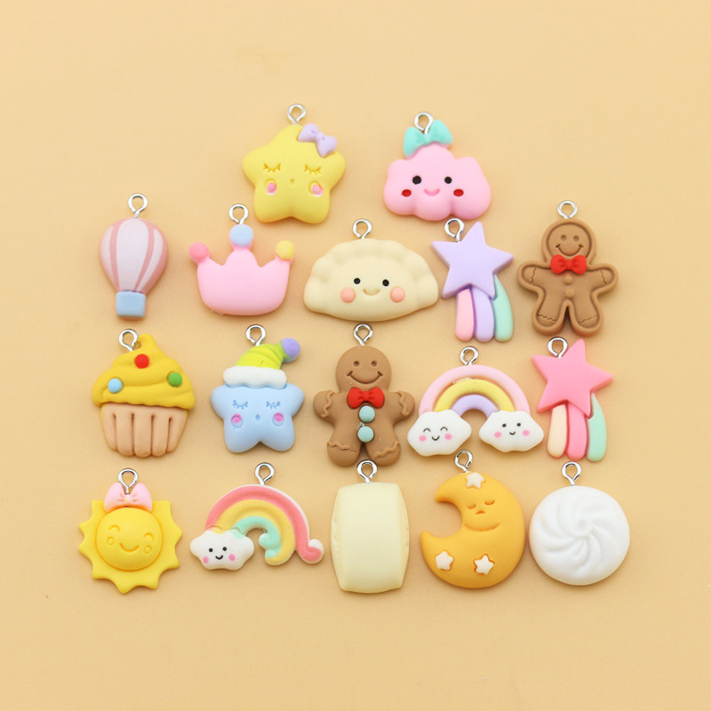 DIY jewelry accessories resin simulation meteor sun rainbow ice cream clouds dumplings buns pendant DIY jewelry accessories resin simulation meteor sun rainbow ice cream clouds dumplings buns pendant