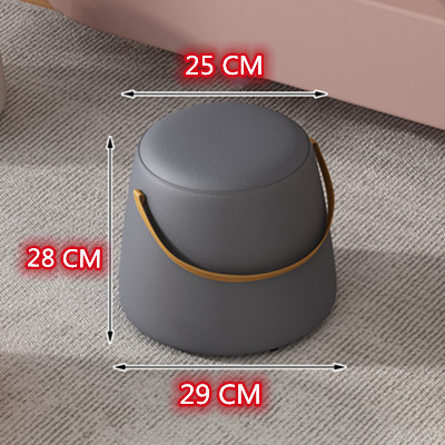 网红手提凳客厅实木千鸟格矮凳家用科技布茶几小板凳门口换鞋凳子|undefined