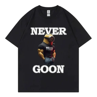 【跨境欧码】Never Goon Funny Meme Graphic T Shirts Men Women