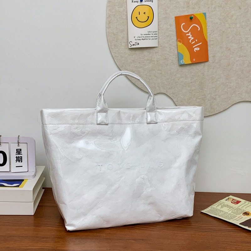 クロスボーダー起爆杜邦紙アルファベットトートバッグ2025新作透明シンプル大容量ハンドバッグレトロ女性カバン