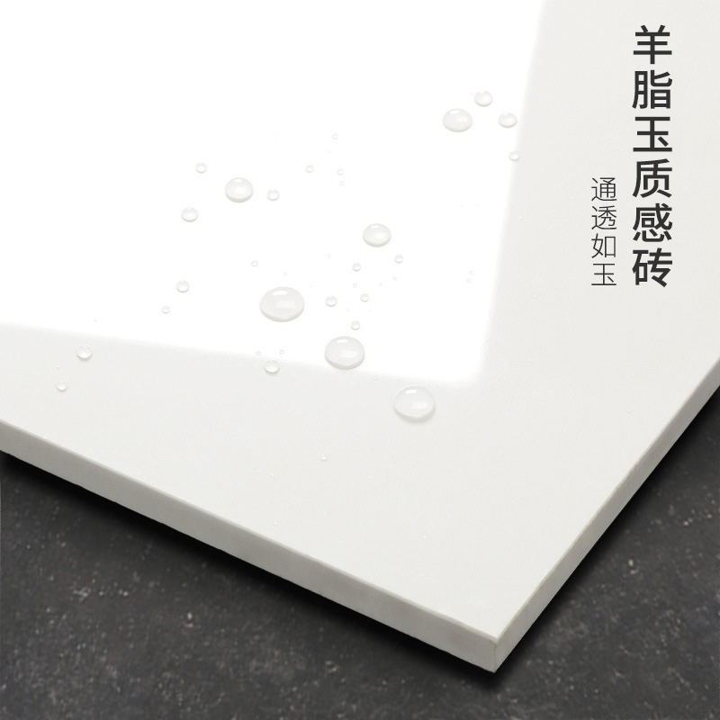Modern Light Luxury Met Jade White Fit Marble Tile Living Room Floor Tile Bathroom Toilet Wall Tile Soft Light Tile
