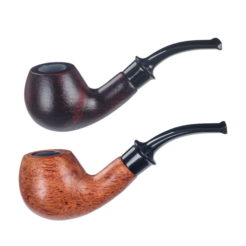 花梨木烟斗9mm烟道光面手工实木烟斗旱烟袋烟丝斗便携男士配件