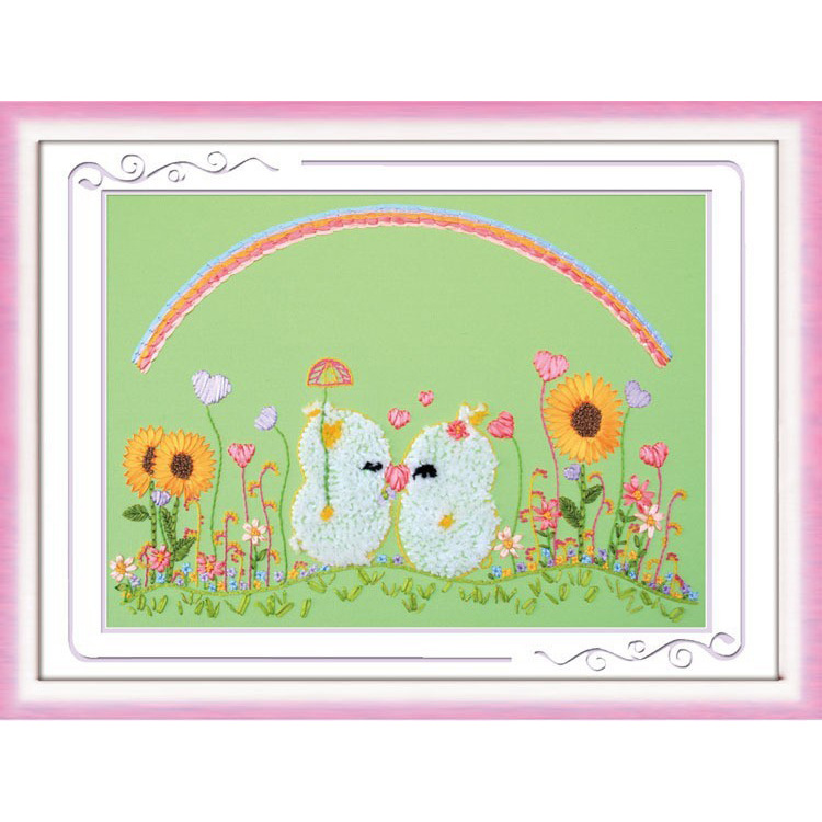 Nueva cinta bordado tridimensional bordado hecho a mano bricolaje colgando pintura sala de estar dormitorio estudio material paquete kit ramo colgante pintura