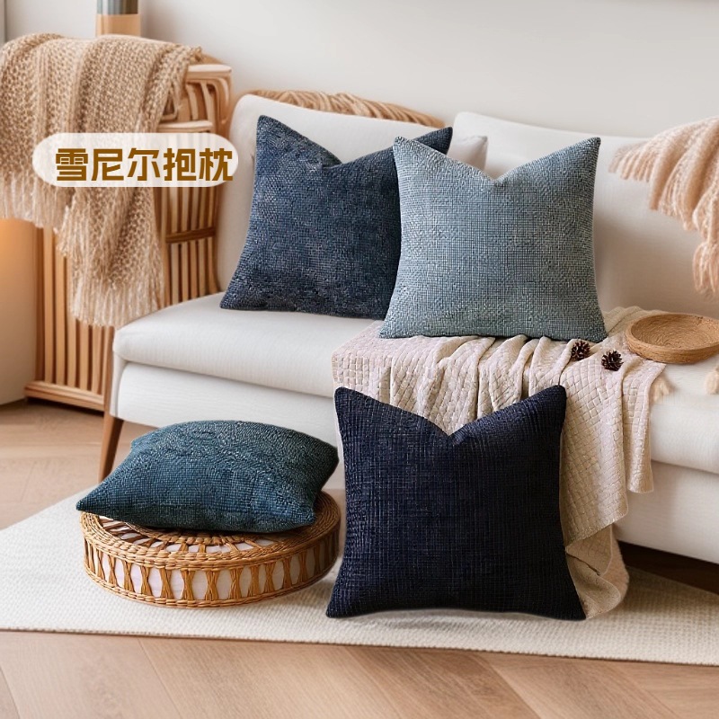 Amazon aguja gruesa Schneier almohada cubierta cruzada trenzada simple cojín sin núcleo sofá etiquetado