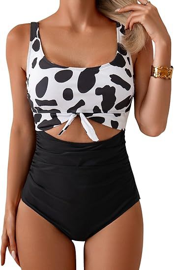 2026 Europa y América amazon trajes de baño de mujer abdominales cerrados trajes de baño de correa hueca