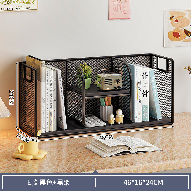 Estante de escritorio vertical de escritorio estante de almacenamiento de estante pequeño multicapa para almacenar estante pequeño de libros doméstico estante de clasificación de archivos estante de capas