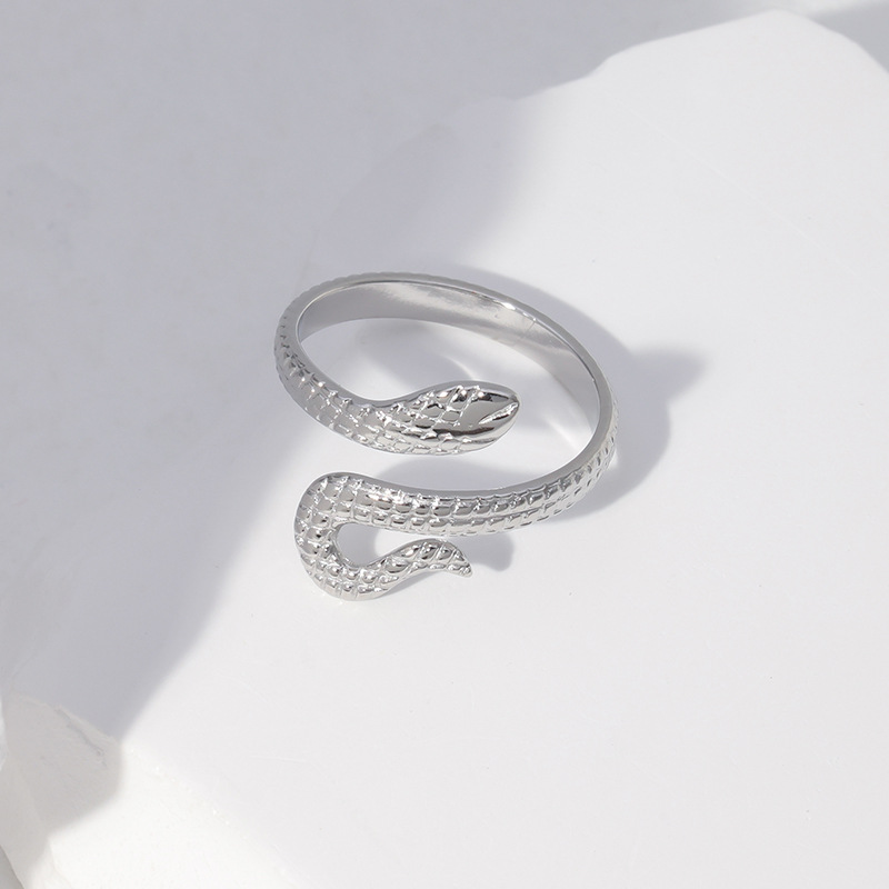 Fashion Snake Stainless Steel Plating Open Ring