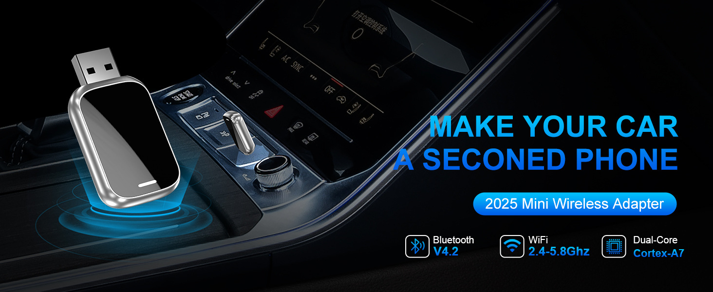 Cross-Border New Auto Box USB Wireless Carplay Smart Car Suitable for iPhone Android Android Car