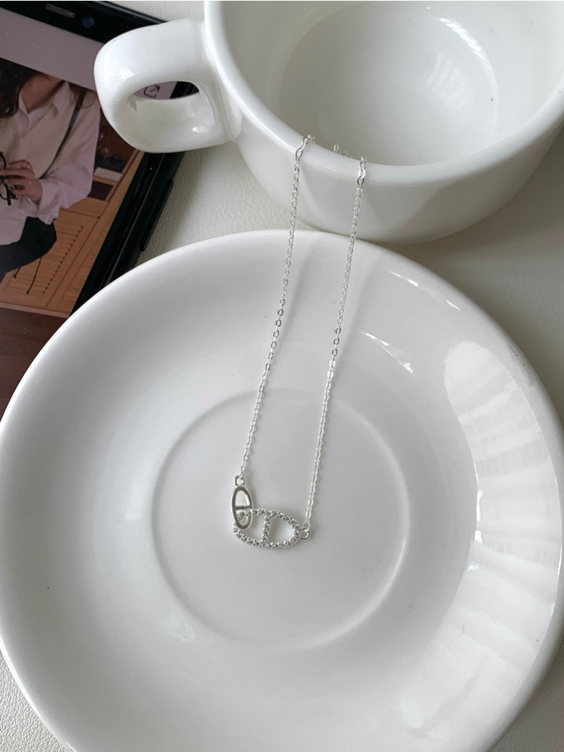S925 Sterling Silver Flower Necklace Women Elegant