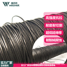 厂家订做高强抗拉黑色大力马细绳 直径0.8mm耐磨手串链绳