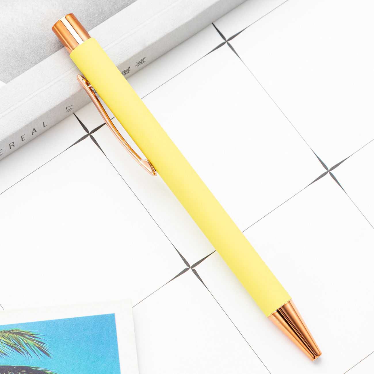 Prensa spray pegamento bolígrafo Oficina papelería estudiante publicidad regalo pluma al por mayor logotipo imprimible Bolígrafo De Metal