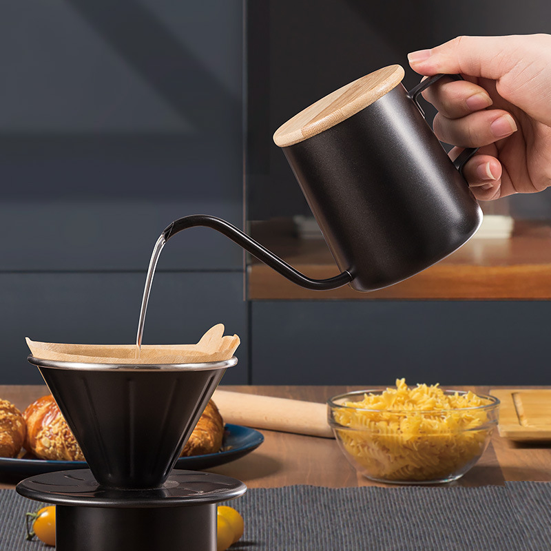 Café hecho a mano Juego de café hecho a mano Camping portátil Juego de café hecho a mano Caja de regalo Introducción a los utensilios de café para el hogar