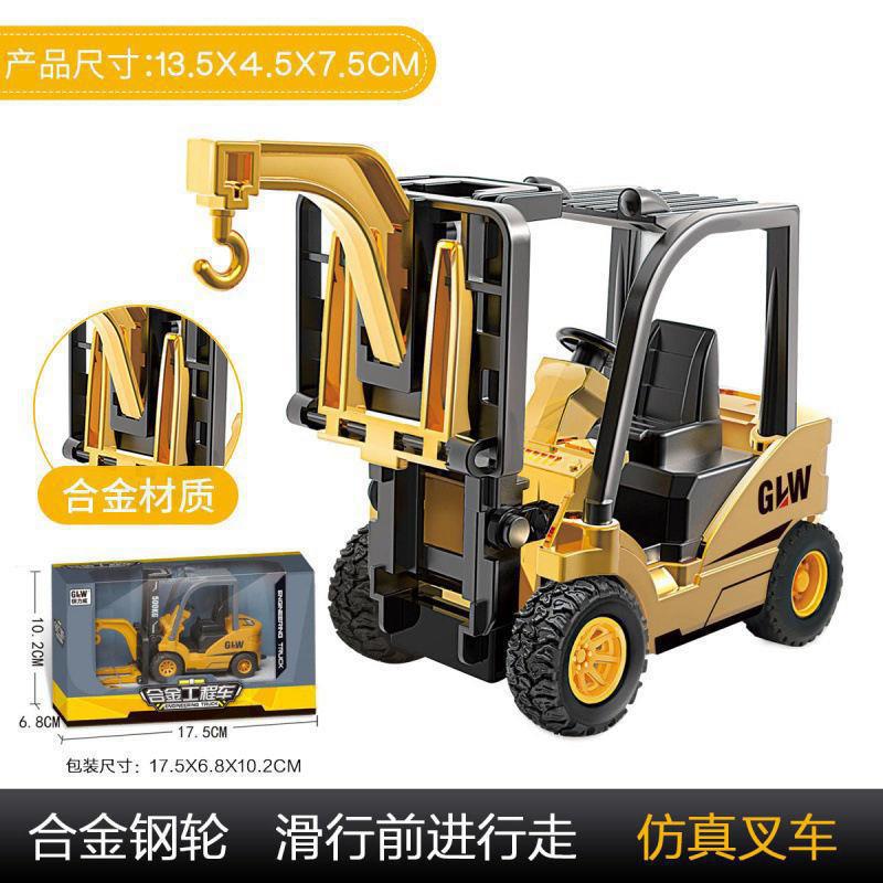 Vehículo de ingeniería de aleación excavadora grúa bulldozer transporte camión gran camión mezclador de cemento grúa rodadora camión juguetes