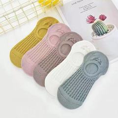 Women's Japanese-style Summer Thin Hollowed-Out Mesh Air-Conditioning Socks, Glassy Silk Low-Cut Invisible Socks, Ladies' Ankle Socks