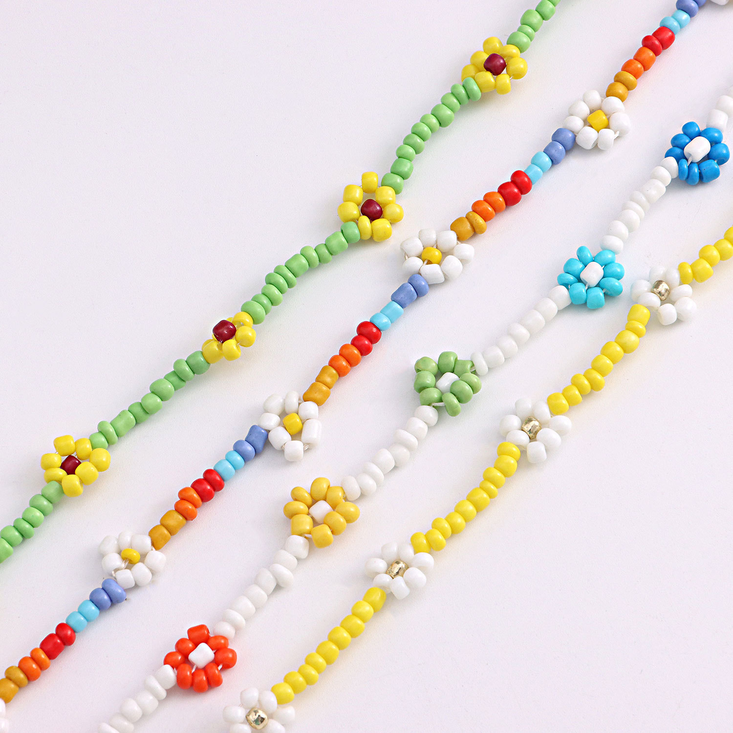 Fashion Flower Beaded Anklet