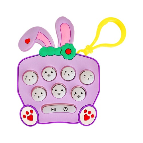 Press Play Gopher Keychain Children's Educational Mini Pocket Game Machine Break through Unlocking Toys Student Pendant