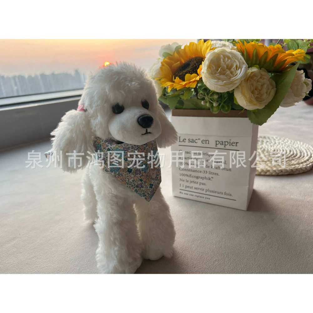 Новый трансграничный питомец кошка собака принт рот полотенце треугольный нагрудник нагрудник аксессуары для щенков