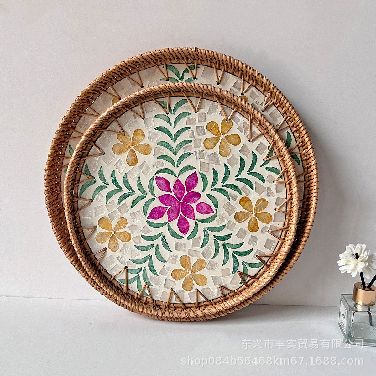 Juego de Cestas de Mimbre Natural Hechas a Mano para Almacenamiento en Escritorio, Sala de Estar, Frutas, Té y Aperitivos, Venta al por Mayor