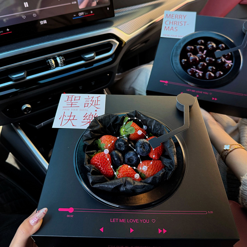 Caja de regalo de frutas Caja de embalaje de alta calidad Caja de regalo de Año Nuevo Caja de regalo de primavera Cubierta transparente Caja de embalaje de alta calidad Caja vacía de mano