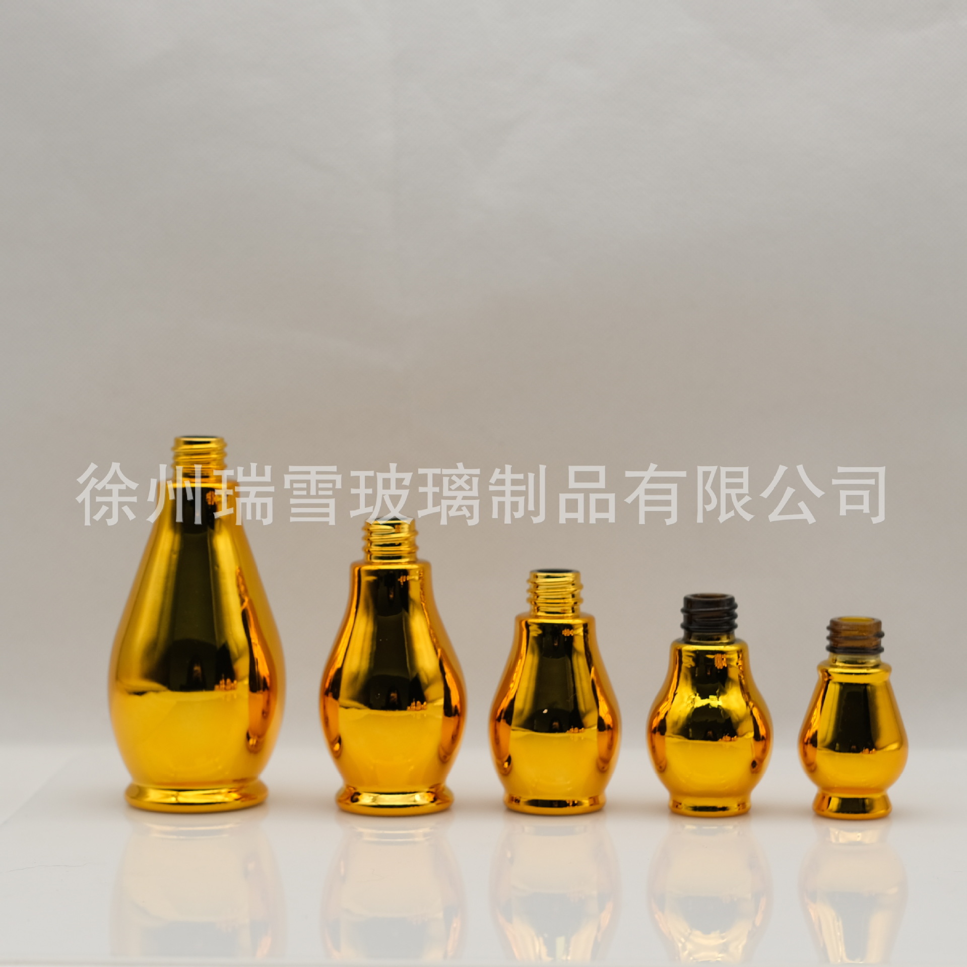 新款电镀金色单葫芦玻璃活络油瓶按压喷雾乳液分装瓶精华液小样瓶