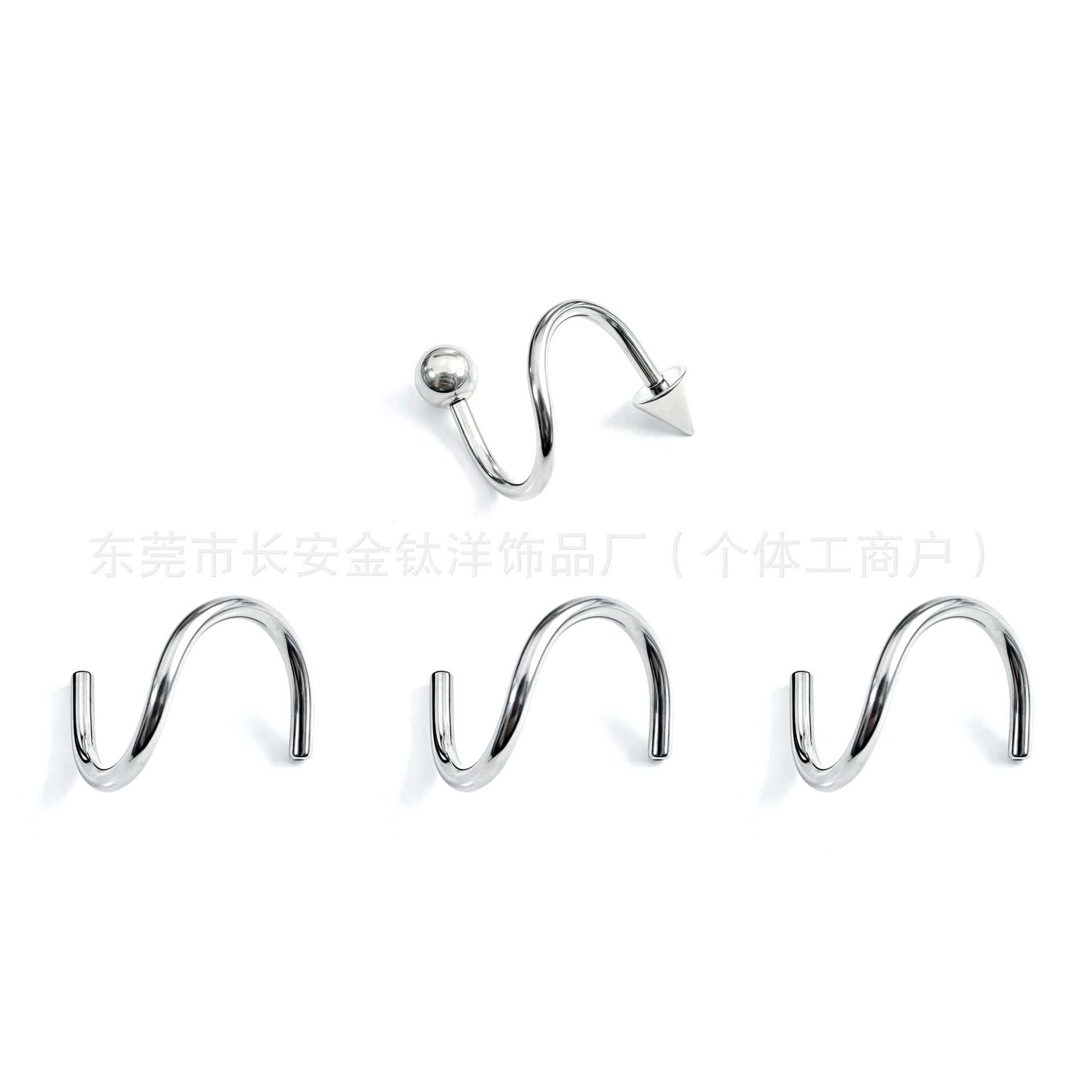Pointed titanium steel lip stud product view