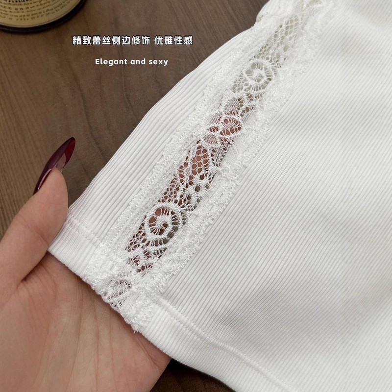 LV26超级小蛮腰挂脖蕾丝吊带背心女小心机辣妹设计高级感美背内衣|undefined