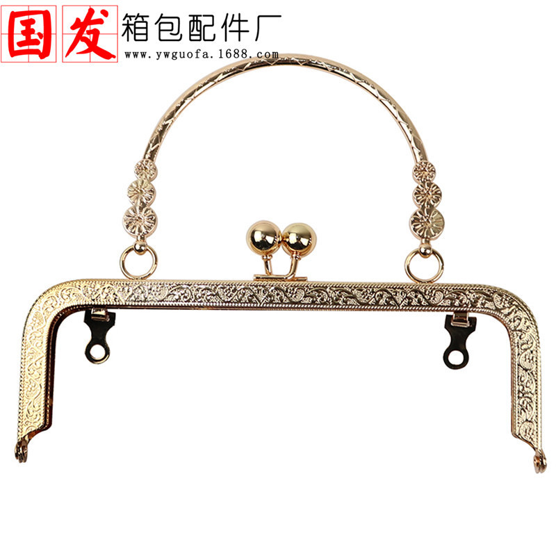 [Nuevo] 18cm agujero de tornillo relieve cuadrado tres flores mano oro oro mano oro oro al por mayor