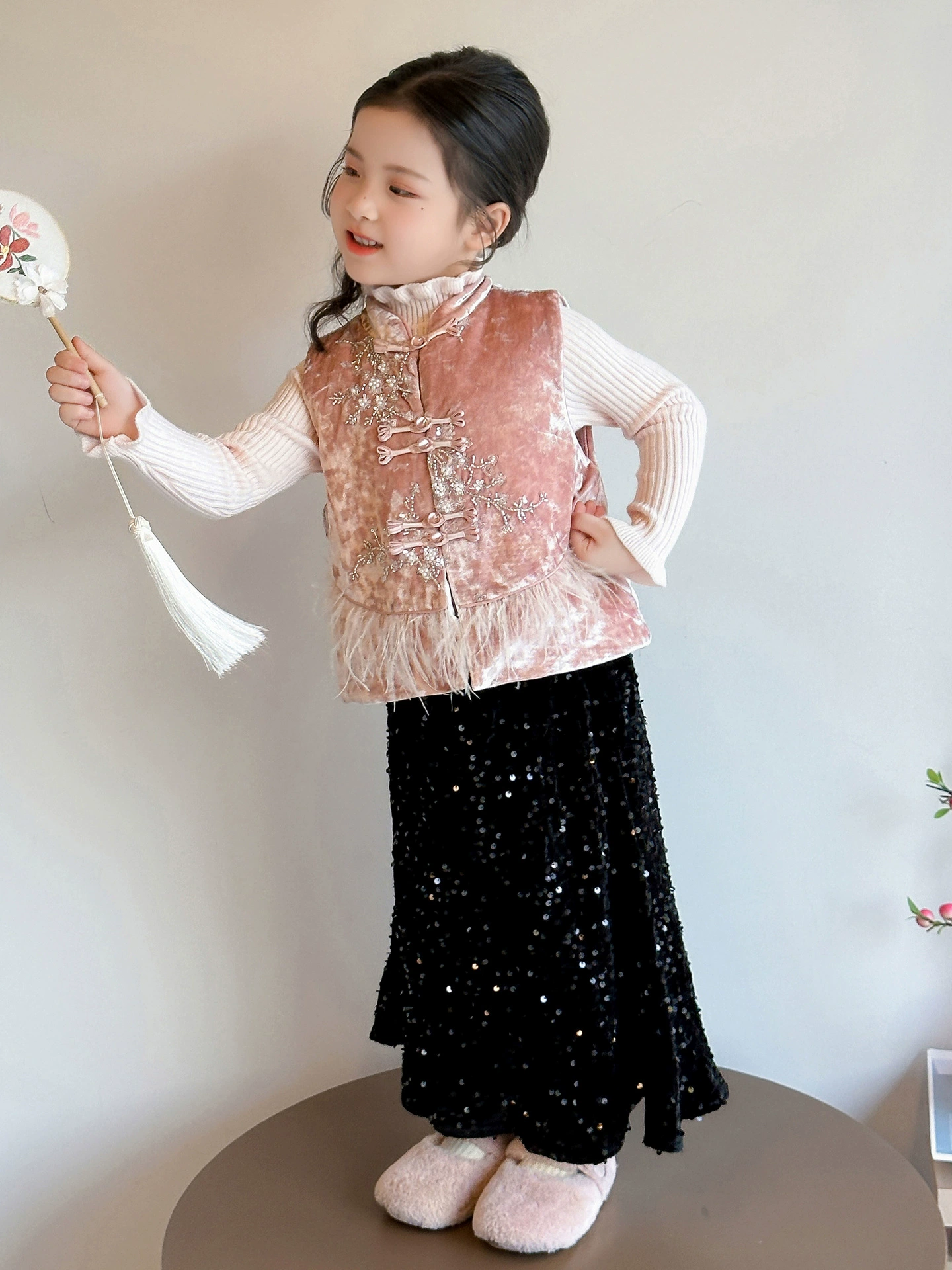Winter set, children's demi-season down jacket