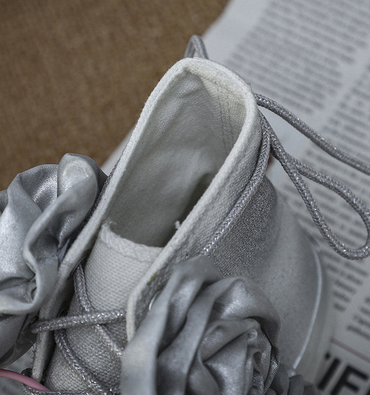 Sapatos femininos transfronteiriços, design de nicho francês, personalidade não convencional, casal de estudantes, sapatos de lona de cano alto rosa_voghion.com