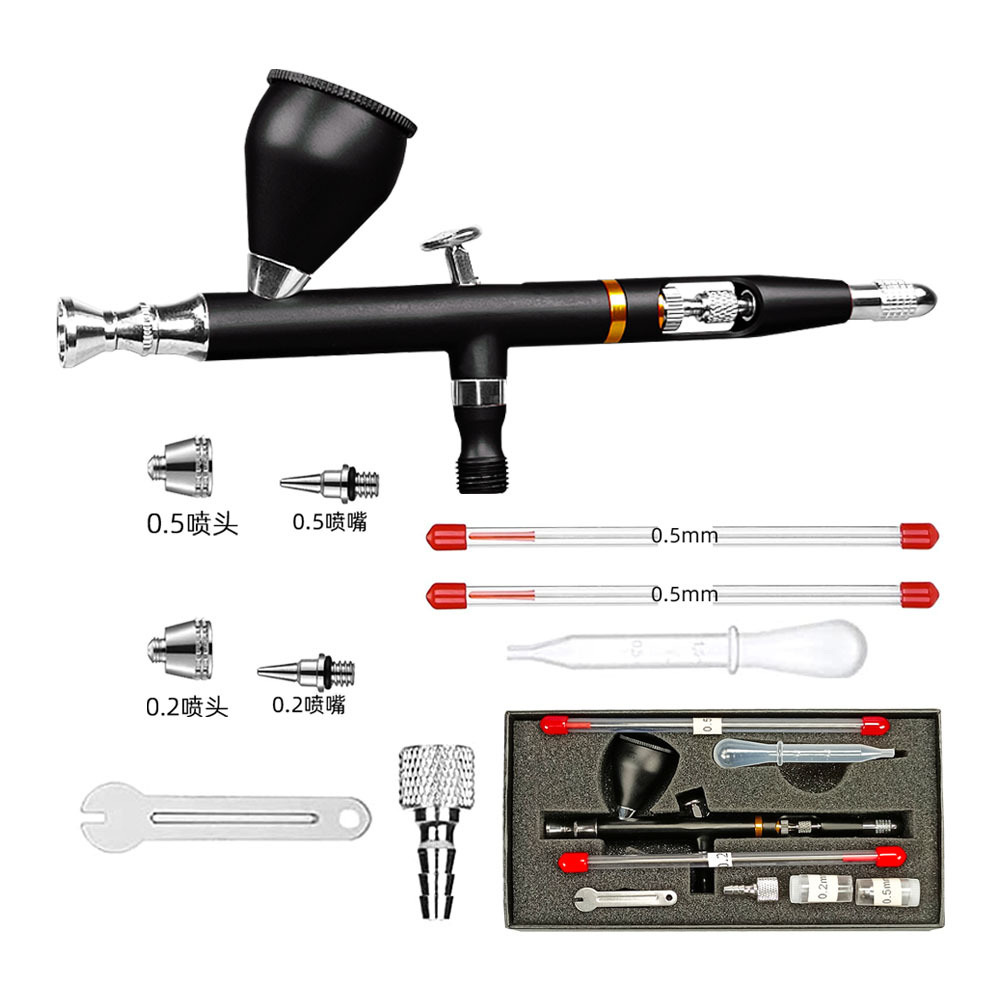 CLK-130外调式美工喷笔0.2mm胭脂喷枪喷笔套装模型喷笔0.3 0.5mm