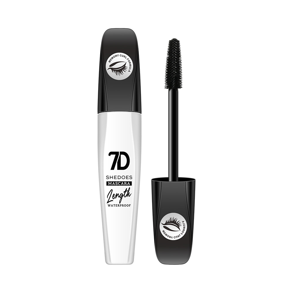 7D mascara SHEDOES transfronteriza impermeable fácil de quitar el maquillaje, sin manchas, sin quitar el maquillaje, fibra de rollo largo, mascara densa de rollo