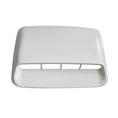 Manufacturer Supplies Leaf-Shaped Car Modified Air Outlet, Hood Decoration Outlet, Hood Fake Air Outlet Sticker (Body sticker) - white