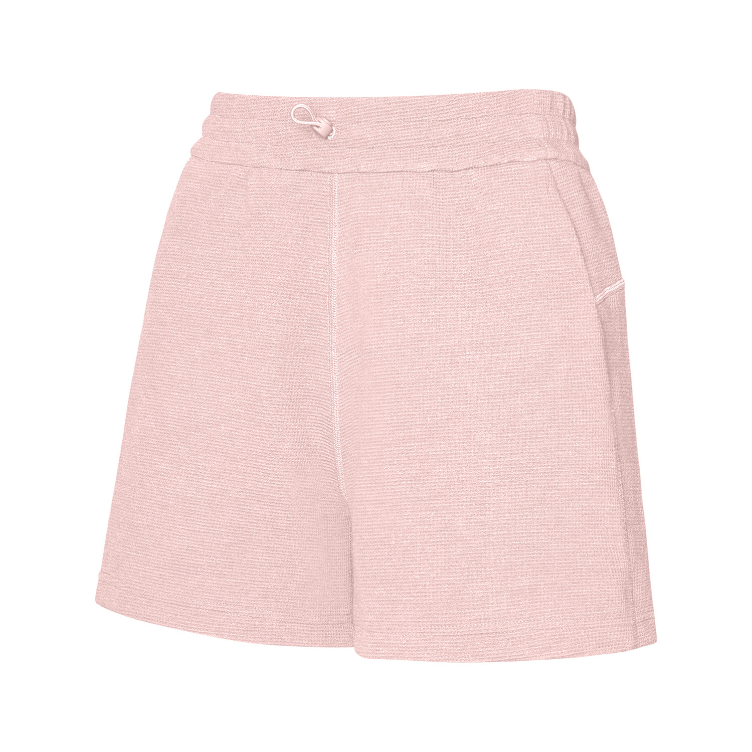 Women's waffle-knit loose yoga shorts detail 2