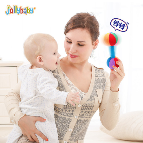 Jollybaby baby training grab rattle baby exercise dumbbell barbell soothing newborn early education toy