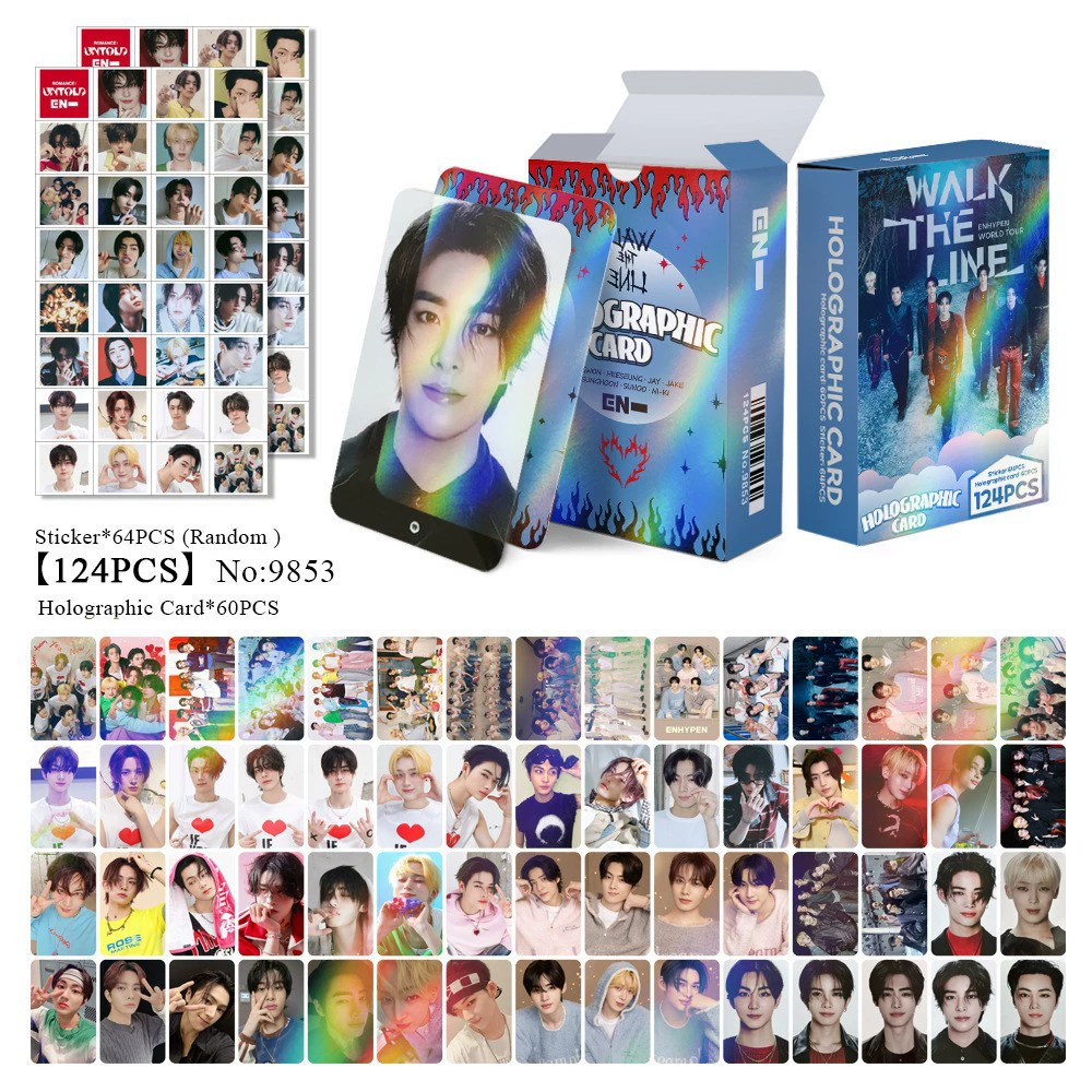 New Model Exclusively for Foreign Trade: 124 Holographic Cards, Total Chain Gidle Str Bptwice Celebrity Merchandise Lomo Small Cards