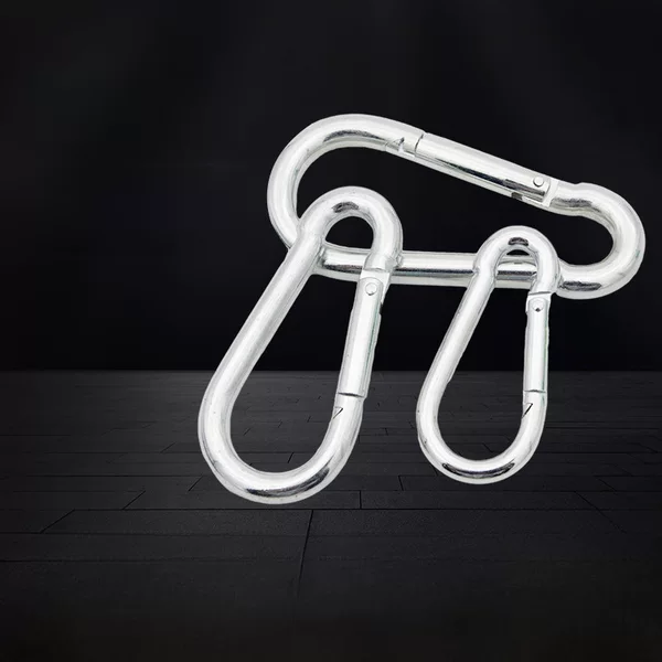 Stainless Steel Galvanized Iron Hook with Loop and Nut, Outdoor Spring Buckle, Multi-Functional Hanging Buckle, Climbing Buckle, Hoist Buckle