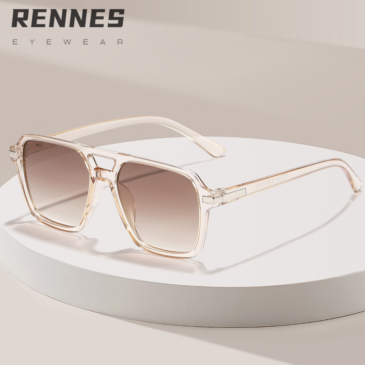 2024 nuevas gafas de sol piloto de marco cuadrado de doble viga europeas y americanas para hombres, gafas de sol ligeras de conducción al aire libre con protección UV