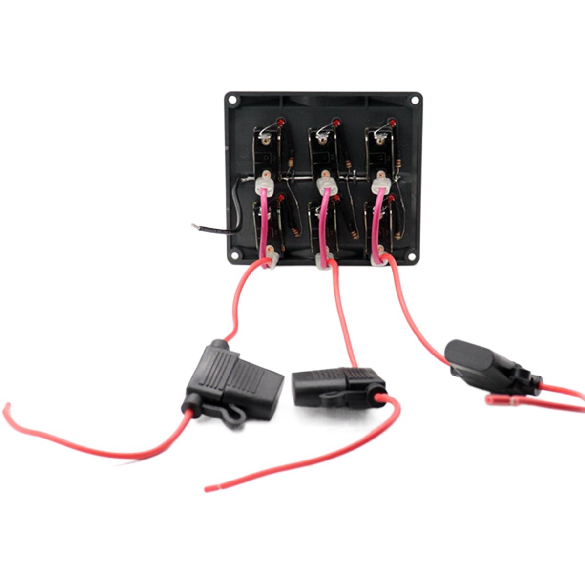Venta al por mayor coche RV 6 posición interruptor panel Marina interruptor de palanca Logo etiqueta interruptor de bajo voltaje