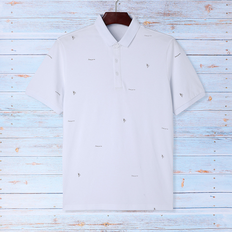 Polos de manga corta para hombre Spot Golf, verano europeo y americano, nueva solapa de negocios, camiseta publicitaria de talla grande Paul