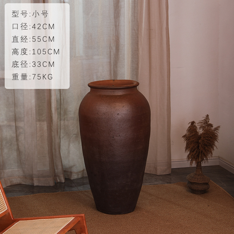 Botella de cerámica de gran tamaño de suelo de caviar de color de cerámica delgada de altura de 1,6 m combinación de vasos de cerámica silenciosos botella de vestíbulo del hotel