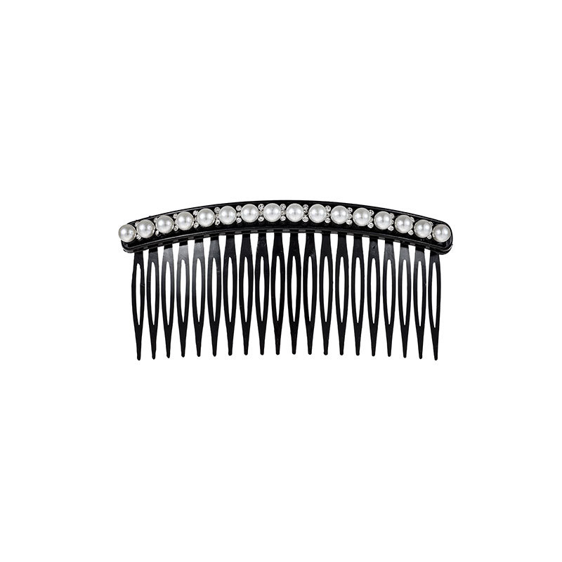 Pinza para el cabello de perlas peine para el cabello de la parte posterior de la cabeza femenina peine insertado flequillo clip para el cabello artefacto de acabado de cabello roto clip para el cabello tocado para el cabello