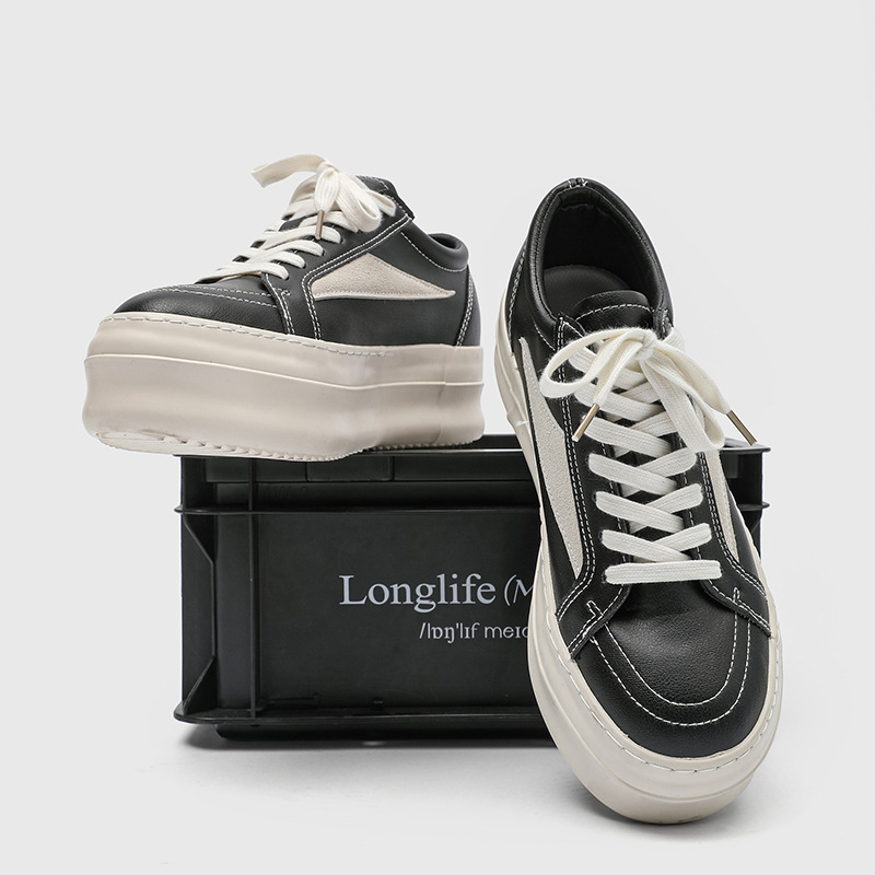 Nuevos zapatos de panel de cuero grueso de verano pareja de hombres americanos multifuncional zapatos casuales de cabeza grande aumento de altura zapatos de derby de viaje para hombres