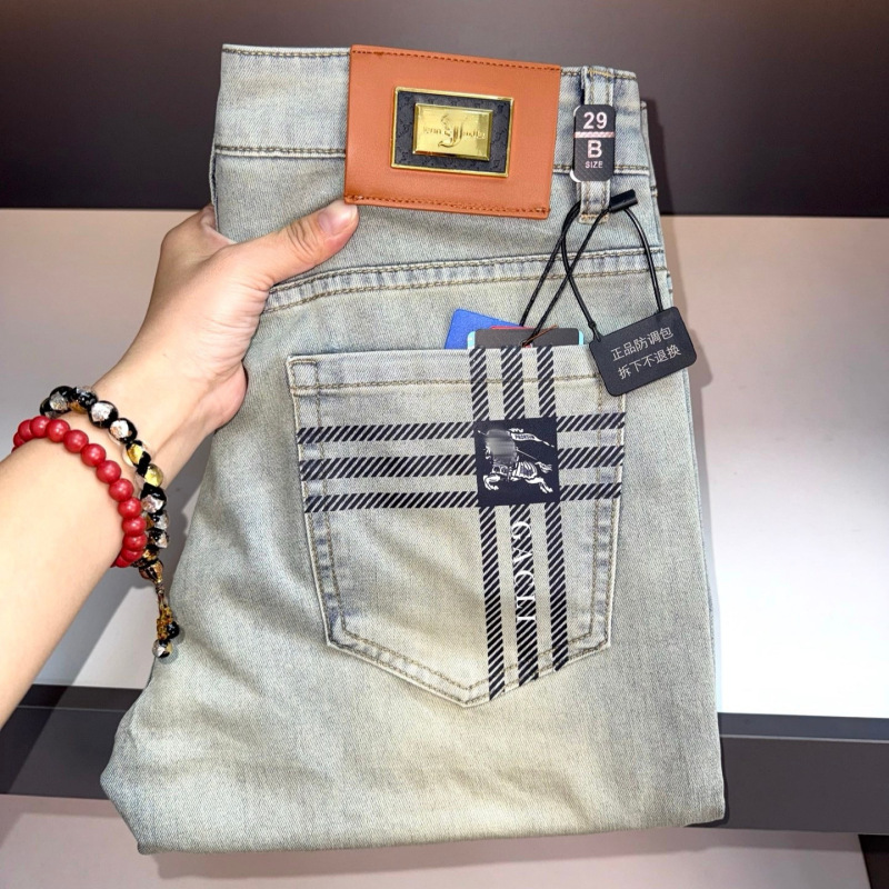 Printed Export-Grade Guangzhou Men's Jeans Classic Retro Straight-Leg Spring/Summer Stretch Washed Casual Men's Long Pants Printed Export-Grade Guangzhou Men's Jeans Classic Retro Straight-Leg Spring/Summer Stretch Washed Casual Men's Long Pants