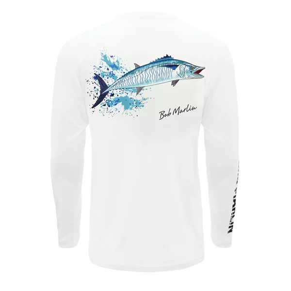 Bob Marlin Outdoor Sea Fishing Fishing Clothing Luya Hooded Sun Protection Clothing Anti-Uv Loose Fishing Clothing