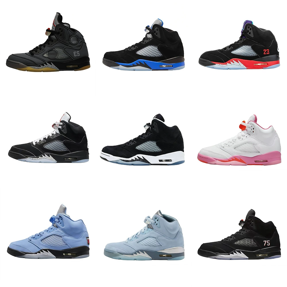 Putian Shoes Pure Original Cross-Border Aj5 High-Top Wear-Resistant Anti-Slip Shock-Absorbing Support Casual Breathable Men's and Women's Sports Basketball Shoes Putian Shoes Pure Original Cross-Border Aj5 High-Top Wear-Resistant Anti-Slip Shock-Absorbing Support Casual Breathable Men's and Women's Sports Basketball Shoes