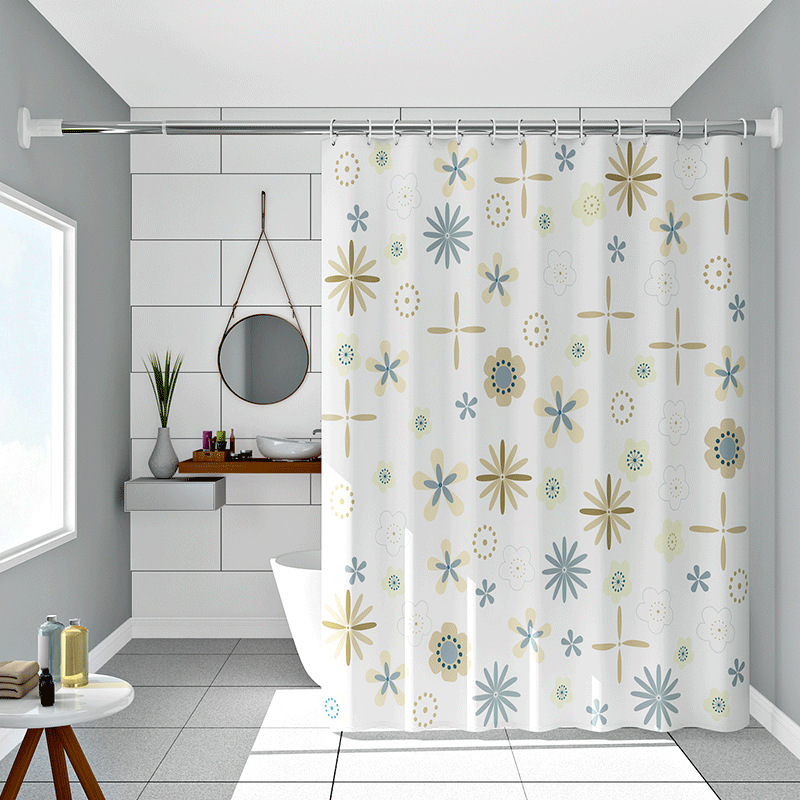 Thickened Waterproof Shower Curtain Set for Bathroom, No-Drill Toilet Partition, Home Door Curtain, Window Curtain Thickened Waterproof Shower Curtain Set for Bathroom, No-Drill Toilet Partition, Home Door Curtain, Window Curtain