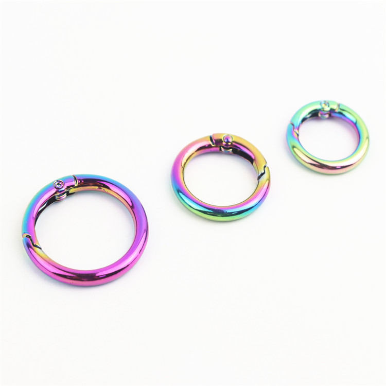 Bag Hardware Accessories Hook Buckle Bag Accessories Seven-Color Spring Ring Connector Open Ring Colorful Gold Color